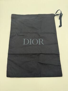 Authentic Christian Dior Homme Black Cotton Drawstring Dust Bag Pouch